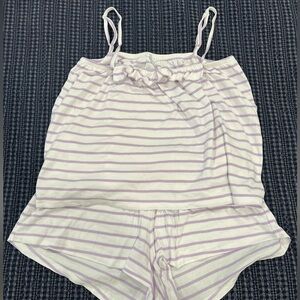 Pima Ruffle Shorts Set